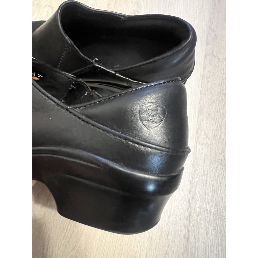 Ariat Work Hera Leather Clogs Slip On Womens 8.5B Black - Picture 4 of 8